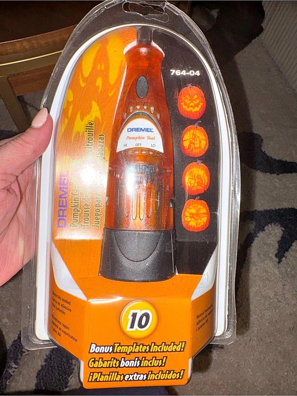 Dremel 10.8V Cordless Rotary Tool For Pumpkin Carving Orange & Black